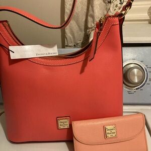 Dooney & Bourke Coral and Peach Shoulder Bag Set